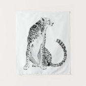 Chrome Cheetah Wandteppich (Vorderseite)