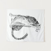 Chrome Cheetah Wandteppich (Vorderseite (Horizontal))