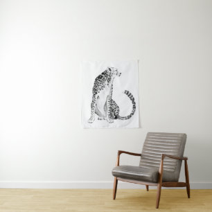 Chrome Cheetah Wandteppich