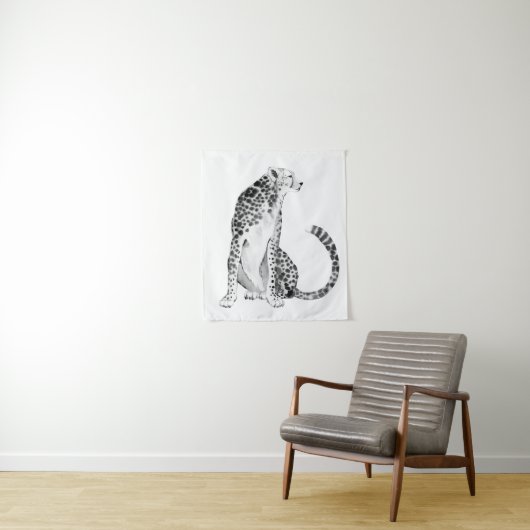 Chrome Cheetah Wandteppich (Beispiel)