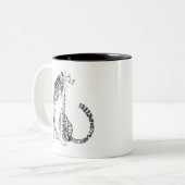 Chrome Cheetah Zweifarbige Tasse (Vorderseite Links)