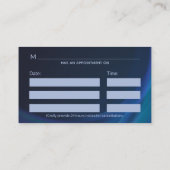 Chrome Dark Caduceus Holographic 3D Medical Terminkarte (Rückseite)