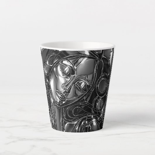 Chrome Daydream Frau Metall Milchtasse (Vorderseite)