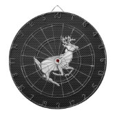 Chrome, der Hirsch auf Kohlenstofffaser-Dekor läuf Dartscheibe (vorne)