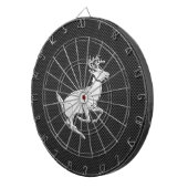 Chrome, der Hirsch auf Kohlenstofffaser-Dekor läuf Dartscheibe (Vorderseite rechts)