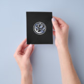 Chrome Dragon Wappen auf Carbon Fibre Print Flyer (Gruppe)