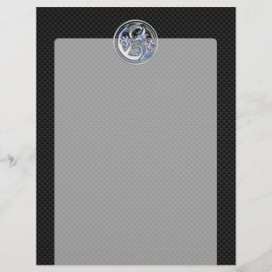 Chrome Dragon Wappen Black Carbon Fibre Print