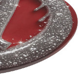 Chrome Drip Letter A Monogram Glitter Icon Schneidebrett (Ecke)