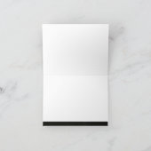 Chrome & Faux Leather Heart Thank You Card Dankeskarte (Innenseite)