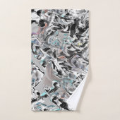 Chrome Flecken mit Farbverlauf oder Rauch, Schwarz Badhandtuch Set (Handtuch)