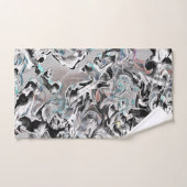 Chrome Flecken mit Farbverlauf oder Rauch, Schwarz Badhandtuch Set (Handtuch)