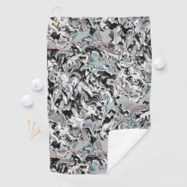 Chrome Flecken mit Farbverlauf oder Rauch, Schwarz Golfhandtuch