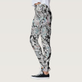 Chrome Flecken mit Farbverlauf oder Rauch, Schwarz Leggings (Links)