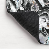 Chrome Flecken mit Farbverlauf oder Rauch, Schwarz Mousepad (Ecke)