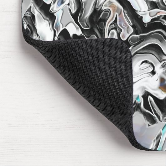 Chrome Flecken mit Farbverlauf oder Rauch, Schwarz Mousepad (Ecke)