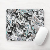 Chrome Flecken mit Farbverlauf oder Rauch, Schwarz Mousepad (Mit Mouse)