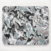 Chrome Flecken mit Farbverlauf oder Rauch, Schwarz Mousepad (Vorne)