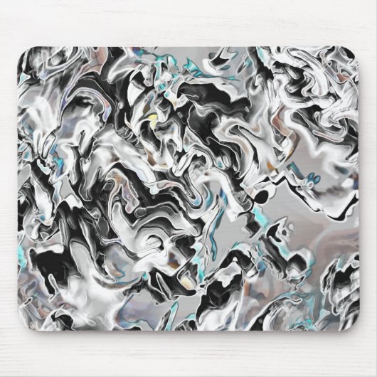 Chrome Flecken mit Farbverlauf oder Rauch, Schwarz Mousepad (Vorne)