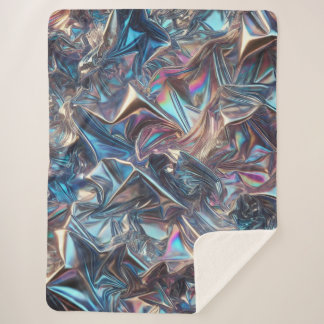 Chrome Foil Ultra-Cosy Blanket - Futuristischer Sh Sherpadecke