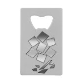 Chrome Geldbeutel Flaschenöffner (Vorderseite)