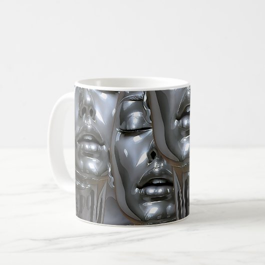 Chrome-Gesichtskaskade Kaffeetasse (Vorderseite Links)