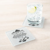 Chrome Glasuntersetzer (Schrägansicht)