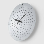 Chrome Grate Face Große Wanduhr (Winkel)