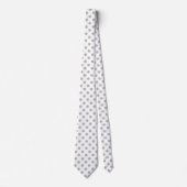 Chrome Gray Polka Dots Circles Krawatte (Vorderseite)