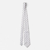 Chrome Gray Polka Dots Circles Krawatte (Rückseite)