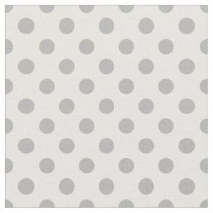 Chrome Gray Polka Dots Circles Stoff