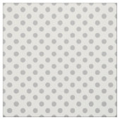 Chrome Gray Polka Dots Circles Stoff (Muster)