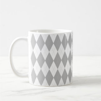 Chrome Gray Raute hellgrau Kleine Diamantform Kaffeetasse