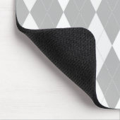 Chrome Gray Raute hellgrau Kleine Diamantform Mousepad (Ecke)