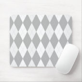 Chrome Gray Raute hellgrau Kleine Diamantform Mousepad (Mit Mouse)