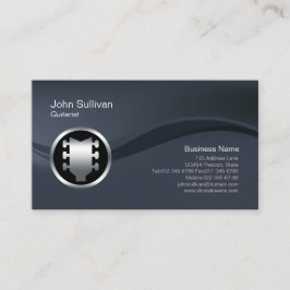Chrome Guitar Headstock Guitarist Business Card Visitenkarte