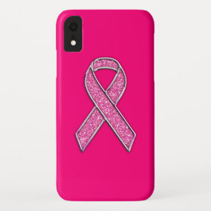 Chrome Gürtelter Glitzer Stil Rosa Band Bewusstsei Case-Mate iPhone Hülle
