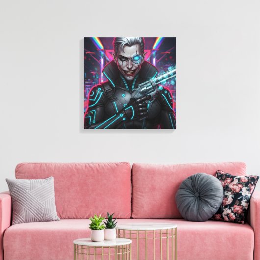 Chrome Harlequin Canvas Print Leinwanddruck (Insitu (Wohnzimmer))