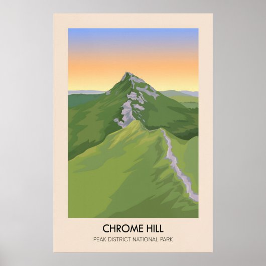 Chrome Hill Peak District Reiseplakat Poster (Vorne)