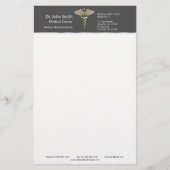 Chrome Holographic 3D Medical Caduceus Briefpapier (Vorderseite)