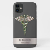 Chrome Holographic 3D Medical Caduceus Case-Mate iPhone Hülle (Rückseite)