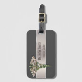 Chrome Holographic 3D Medical Caduceus Gepäckanhänger (Vorderseite Vertikal)