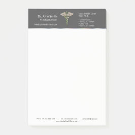 Chrome Holographic 3D Medical Caduceus Post-it Klebezettel