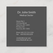 Chrome Holographic 3D Medical Caduceus Quadratische Visitenkarte (Rückseite)