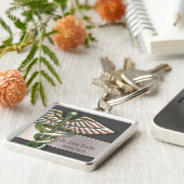 Chrome Holographic 3D Medical Caduceus Schlüsselanhänger (Seite)