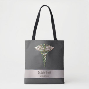 Chrome Holographic 3D Medical Caduceus Tasche