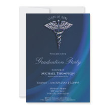 Chrome Holographic Medical Caduceus Abschluss