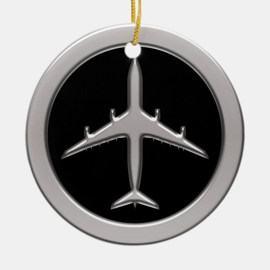 Chrome Jet Flugzeug Keramikornament (Vorne)