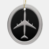 Chrome Jet Flugzeug Keramikornament (Links)
