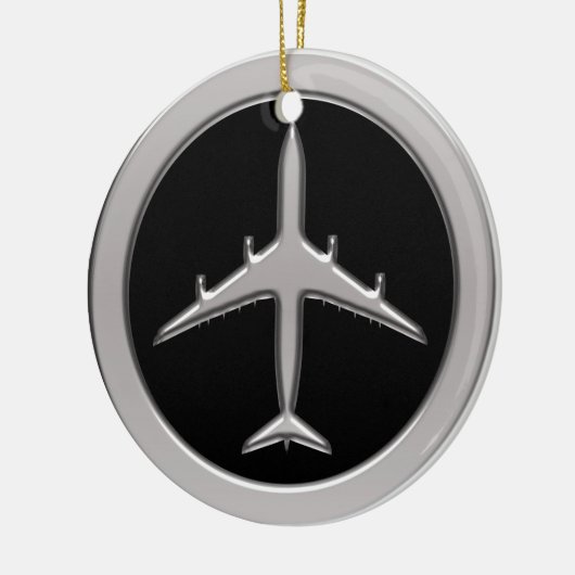 Chrome Jet Flugzeug Keramikornament (Links)