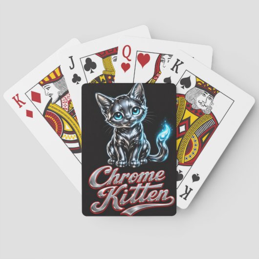 Chrome Kitten Coole Kapuzenjacke Spielkarten (Rückseite)